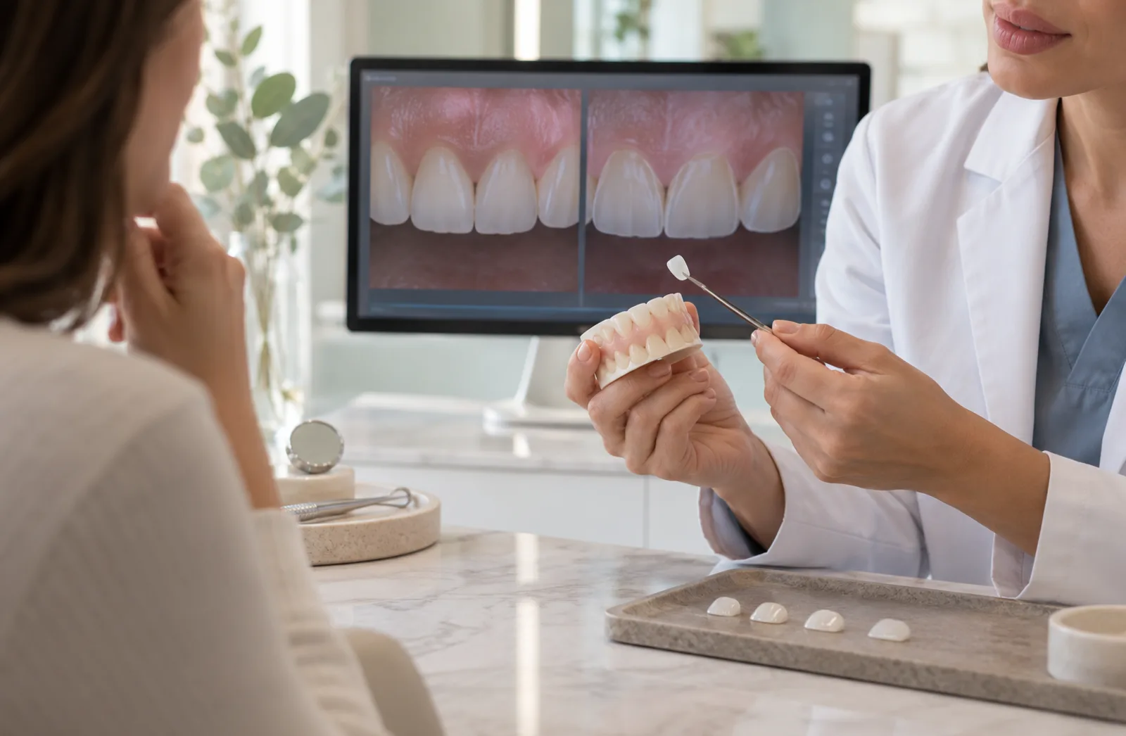 Dental Veneers — illustrative consultation visual